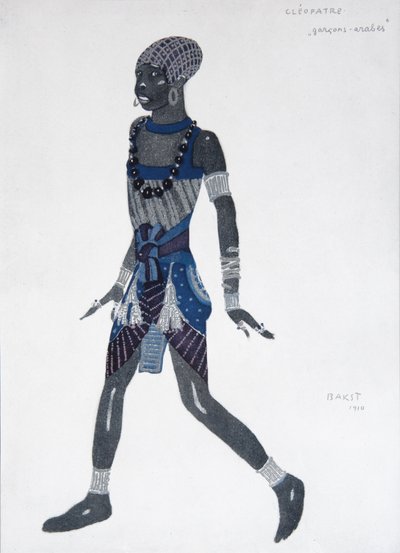 バレエクレオパトルの衣装デザイン、1909年 作： Leon Bakst