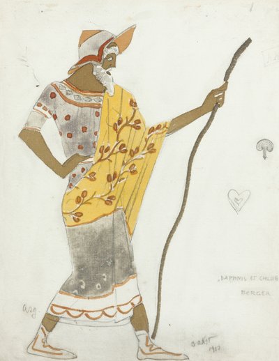 バレエダフニスエクロエの衣装デザイン、M。ラヴェル作、1912年 作： Leon Bakst