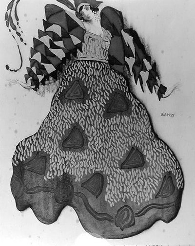 バレエ「La Legende de Joseph」の衣装デザイン 作： Leon Bakst