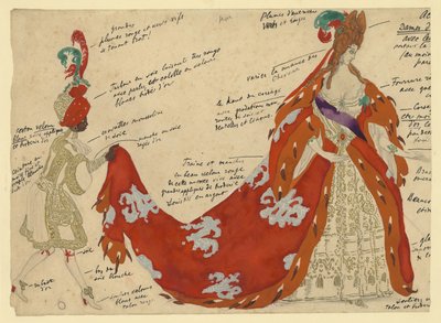 P.チャイコフスキーによるバレエの眠れる森の美女の衣装デザイン 作： Leon Bakst