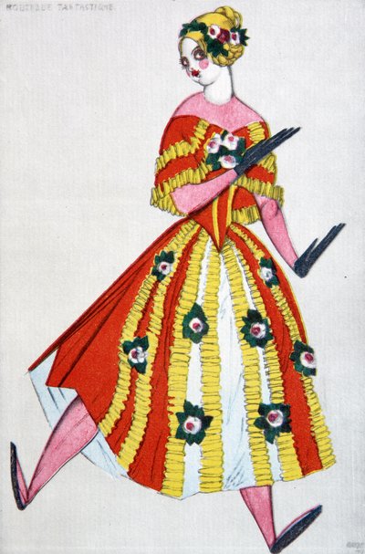 バレエのコスチュームデザイン、マジックグッズショップ、G。ロッシーニ作、1919年 作： Leon Bakst