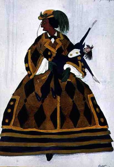 イギリス人女性の衣装（「La Boutique Fantastique」より 作： Leon Bakst
