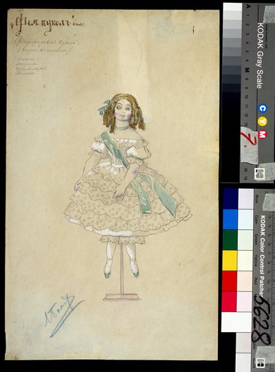 ジョセフ・バイエル（1852-1913）演出のバレエ「la poupee feerique」の衣装 作： Leon Bakst