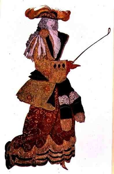 乗馬服を着た伯爵夫人（「眠れる森の美女」より 作： Leon Bakst