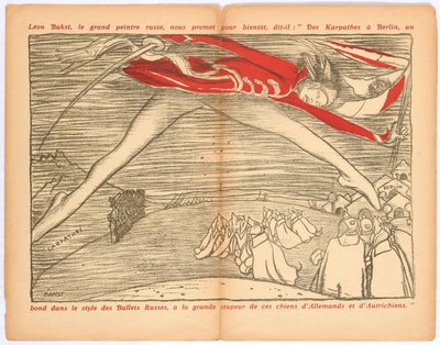 カルパチア地方からベルリンへ、ロシア・バレエのスタイルでの飛躍...、1915年頃。 作： Leon Bakst