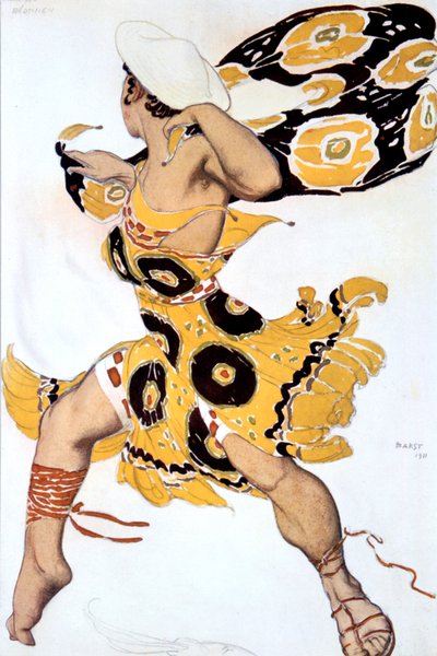 エフェベ、バレエラッセのチェレプニンナルシスの衣装デザイン、1911年 作： Leon Bakst