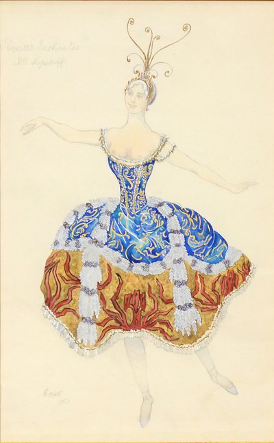 魅惑のプリンセス。バレエの衣装デザイン眠れる姫1921 作： Leon Bakst
