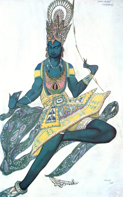 ルデューブルーブルーゴッド、バレエ衣装のデザイン、1911 作： Leon Bakst
