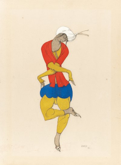 マリア・クズネツォワ、 "L" Adoration "の衣装デザイン、1922 作： Leon Bakst