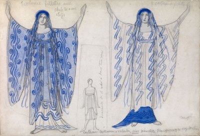 パエドラ。ドラマ「フェドラフェードル」の衣装デザイン、ジャンラシーヌ作、1923年頃 作： Leon Bakst