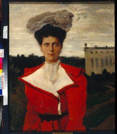 「ロシアのヘレネ・ウラジミロヴナの肖像（1882-1957年Peinture de Leon Bakst (1866-1924) Dim 81x65 cm 油彩・キャンバス State Art Museum of Kazakh Republic, Almaty 作： Leon Bakst