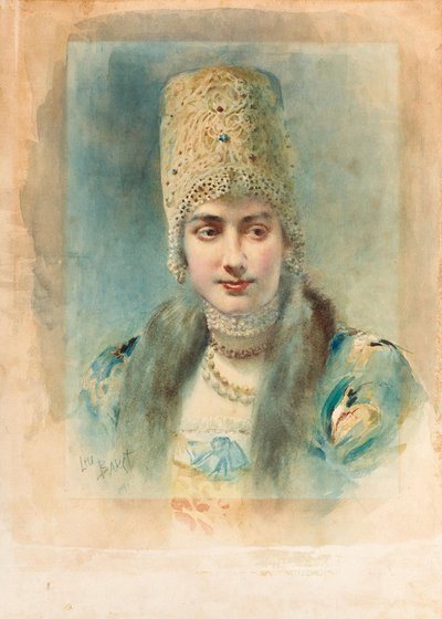 ココシュニックを着た少女の肖像 作： Leon Bakst