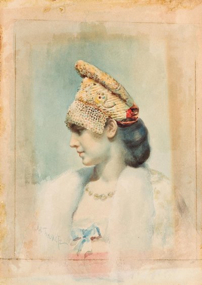 ココシュニックを着た少女の肖像 作： Leon Bakst