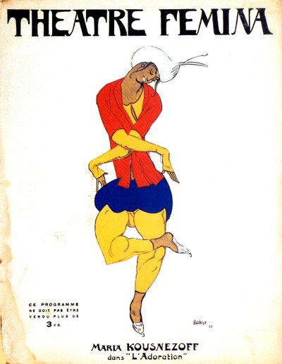 イゴールストラヴィンスキーバレエのポスター、春の祭典、1911年 作： Leon Bakst
