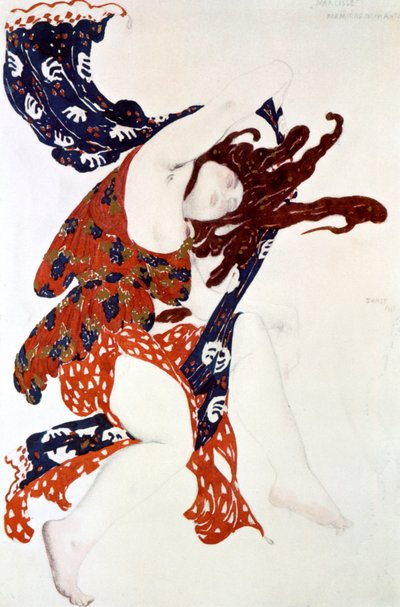 プレミアバカンテ、チェレプニンナルシスの制作のための衣装デザイン、1911 作： Leon Bakst