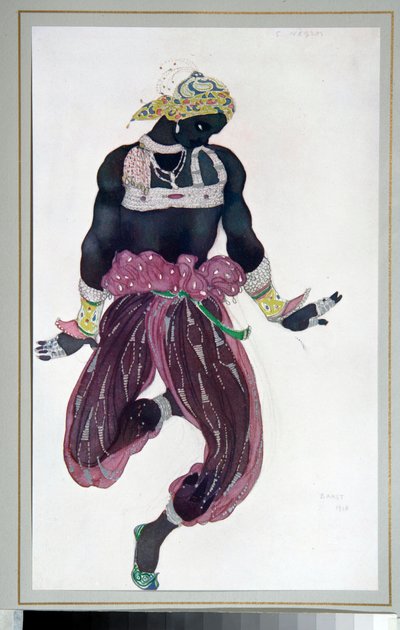 ロシア・バレエ : ミシェル・フォーキン監督作品「シェヘラザード」のドローイング 作： Leon Bakst