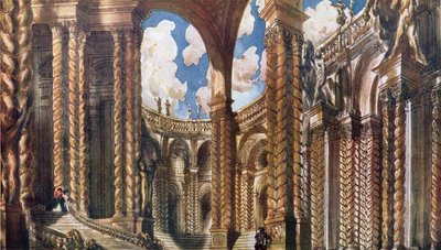 眠れる森の美女、1921年からの結納の風景デザイン 作： Leon Bakst