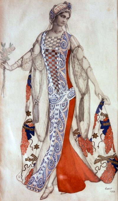 眠れる森の美女、バレエ衣装のデザイン、c1913 作： Leon Bakst