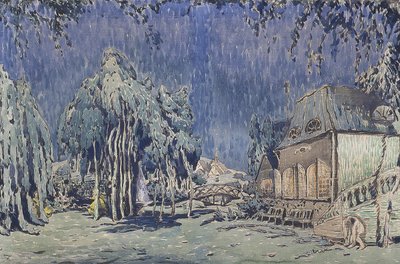 ロバートシューマンのバレエレパピヨンのステージデザイン 作： Leon Bakst