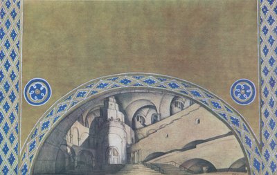 演劇の舞台デザイン、ガブリエレダヌツィオ作「聖セバスチャンの殉教」、1922年 作： Leon Bakst
