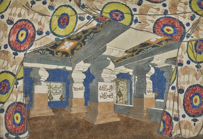 レビュー1919年のレビューアラジンまたはワンダフルランプのステージデザイン。 作： Leon Bakst