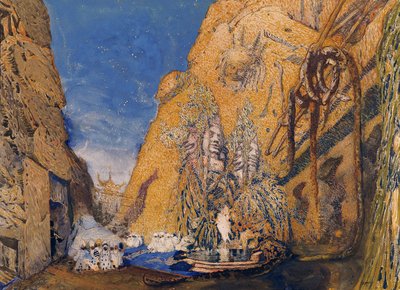 レイナルドハーン（1845-1947）による「デューブルー」の舞台セット1911 作： Leon Bakst