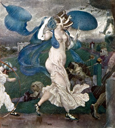 土砂降り、バレエのためのセットデザイン、1906 作： Leon Bakst