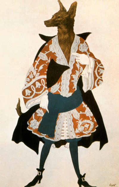 眠れる森の美女の狼、1921年 作： Leon Bakst