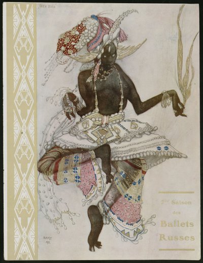 バレエ・ロシアのためのお土産プログラムのタイトルページ 作： Leon Bakst