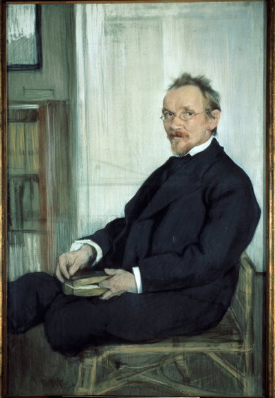 作家・哲学者のロザーノフ（1856-1919）の肖像。 作： Leon Bakst