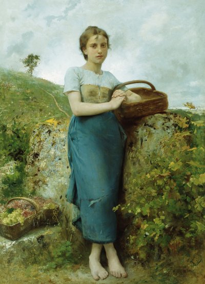 ぶどう狩り、1895 作： Leon Bazile Perrault
