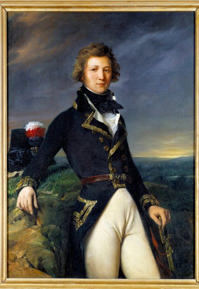 シャルトル公ルイ・フィリップ・ドルレアン（1773-1850）の肖像（フランス国王ルイ・フィリップ1世となる） レオン・コニエ（1794-1880）による絵画 1792年 Sun.1,35x0,95 m 作： Léon Cogniet