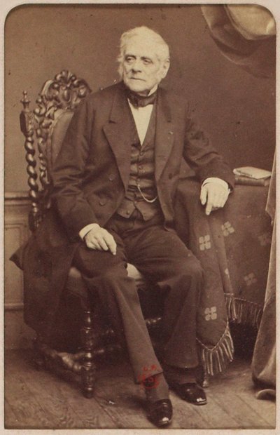 作曲家Daniel-Francois-Esprit Auber (1782-1871)の肖像、Cremiere, Leon (1831-1913)作。アルブミン写真。個人蔵 作： Leon Cremiere