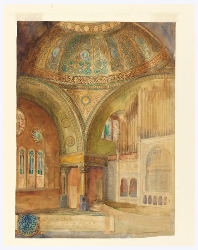 Temple Israel、ブルックリン、ニューヨークの配色 作： Leon Dabo