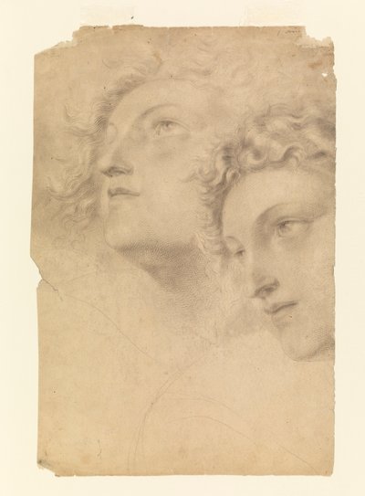 素描、2人の女性の頭部、1886-92年 作： レオン・ダボ