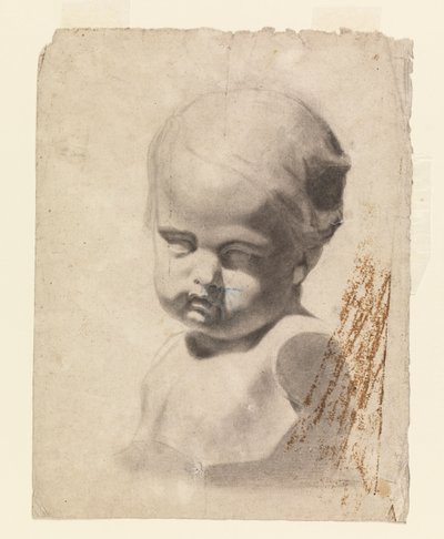 子供の胸像の習作（石膏模型より） 作： Leon Dabo