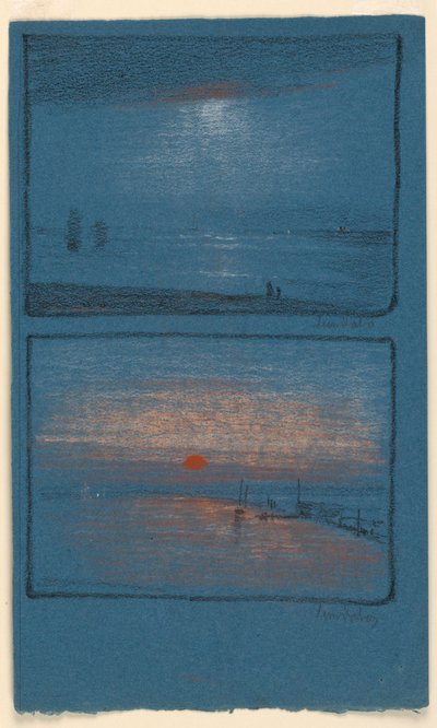 二つの夕景 作： Leon Dabo