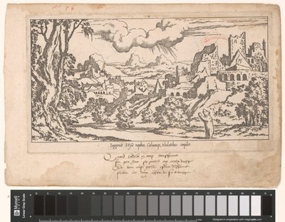 廃墟の風景の中木星に懇願するクマのカリスト Le Fable de Calisto (シリーズタイトル) カリストの神話（シリーズタイトル） 作： Leon Davent
