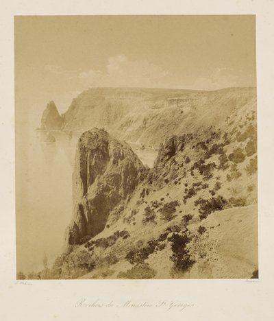 聖ジョルジュ修道院の岩山（Rochers du Monastere St.） 作： Leon Eugéne Méhédin