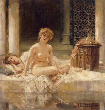 お風呂の後、 作： Leon Francois Comerre