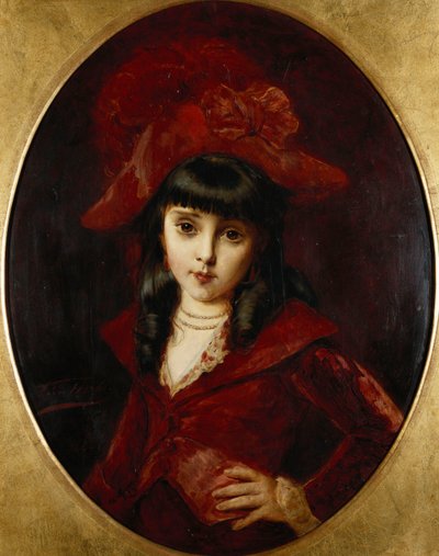 赤いドレス、1881 作： Leon Herbo