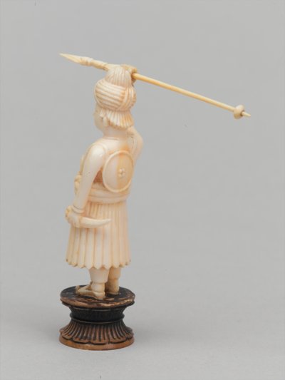 黒のポーン、チェスの駒、インド、1820年頃 作： Leon Hornecker