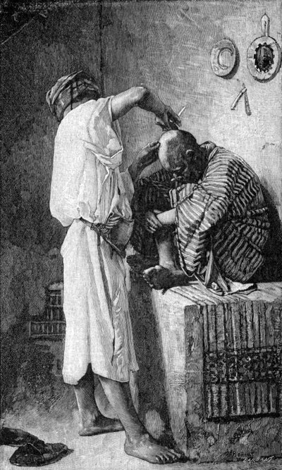 イスタンブールの床屋 作： Leon Joseph Florentin (after) Bonnat