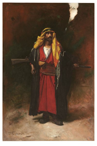 アラブの衛兵」（油彩・キャンバス 作： Leon Joseph Florentin Bonnat