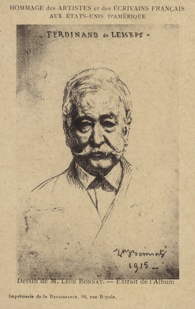 フェルディナンドドレセップス（1805-1894）、フランスの起業家、運河建設業者 作： Leon Joseph Florentin Bonnat