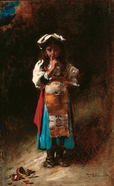 壊れた水差し（油彩・キャンバス 作： Leon Joseph Florentin Bonnat