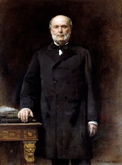 ジュール・グレヴィ（1807-1891）の肖像 共和国大統領 レオン・ジョセフ・ボナ（1833-1922）による絵画 1880年 日。1,52x1,16 m パリ、オルセー美術館 作： Leon Joseph Florentin Bonnat