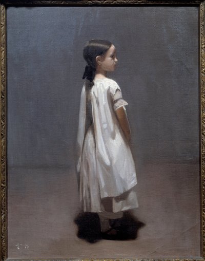 画家の7、8歳頃の妹 レオン・ジョセフ・ボナ（1833-1922）の絵 1850年 日0,35x0,27 m バイヨンヌ、ボナ美術館 作： Leon Joseph Florentin Bonnat