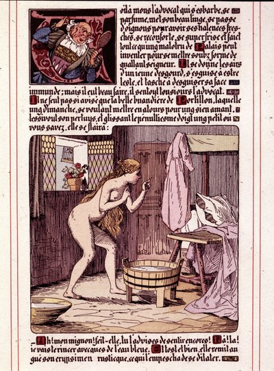 レオン・ルベーグ（1863-1944）によるオノレ・ド・バルザックの小説「La Mye du Roy」の挿絵 作： Leon Lebegue