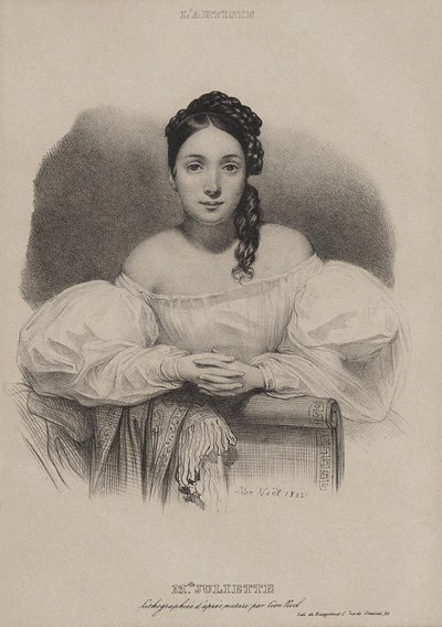 ジュリエット・ドルーエの肖像 1806-1883, 1832. 作： Leon Noel